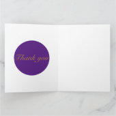 Star gold custom Flat Thank You Card Dankeskarte (Innenseite)