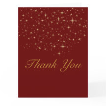 Star Gold Flat Danke Karte