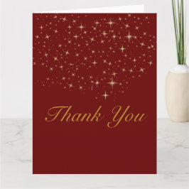 Star Gold Flat Danke Karte