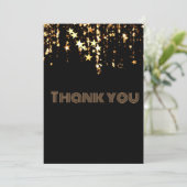 Star Gold Flat Danke Karte (Stehend Vorderseite)