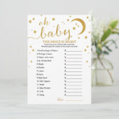 Star Gold Glitzer Der Preis ist das richtige Kinde Einladung (Stehend Vorderseite)