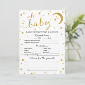 Star Gold Glitzer Kindervoraussetzungen und Advice Einladung (Stehend Vorderseite)