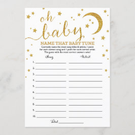 Star Gold Glitzer Name, dass Baby Tune Spiel Einladung