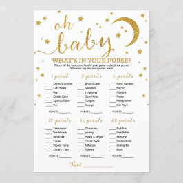 Star Gold Glitzer Was ist in Ihrer Tasche? Einladung