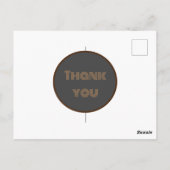 Star Gold Vielen Dank Postkarte (Rückseite)