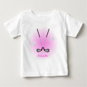 Star Golfer individuelle Name Baby T-shirt (Vorderseite)