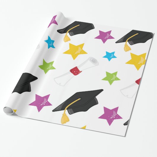 Star Graduate Geschenkpapier (Ungerollt)