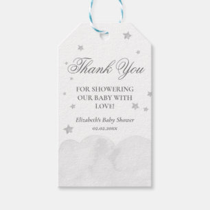 Star Gray Baby Shower Vielen Dank für Ihre Geschen Geschenkanhänger