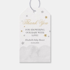 Star Gray Gold Baby Dusche Vielen Dank Geschenkanhänger
