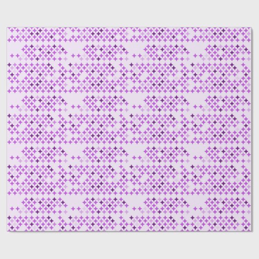 Star Grid Pattern Geschenkpapier (Flach)