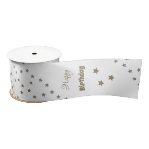 Star Happy Birthday Ribbon Satinband