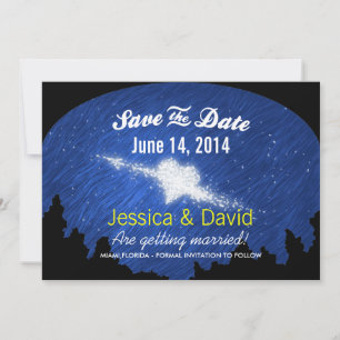 Star Heart in der Sternennacht Speichern Sie die D Save The Date