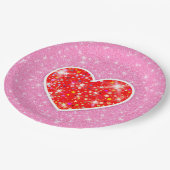 Star Heart Pappteller (Schrägansicht)