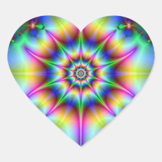 Star Herz-Aufkleber