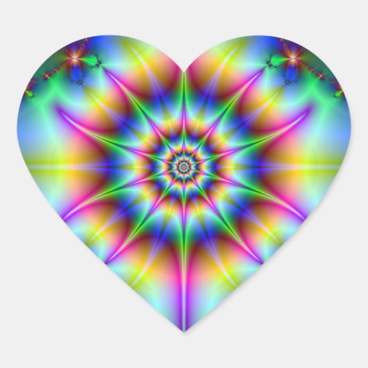 Star Herz-Aufkleber (Vorderseite)