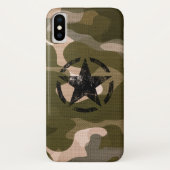 Star im Burlap-Stil Case-Mate iPhone Hülle (Rückseite)