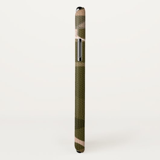 Star im Burlap-Stil Case-Mate iPhone Hülle (Hinten/Rechts)