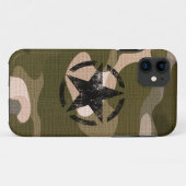 Star im Burlap-Stil Case-Mate iPhone Hülle (Rückseite (Horizontal))