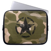 Star im Burlap-Stil Laptopschutzhülle (Vorderseite)