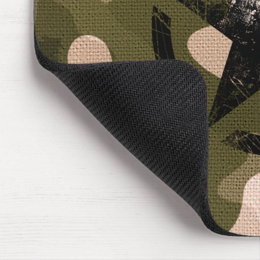 Star im Burlap-Stil Mousepad (Ecke)