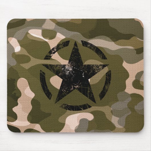 Star im Burlap-Stil Mousepad (Vorne)