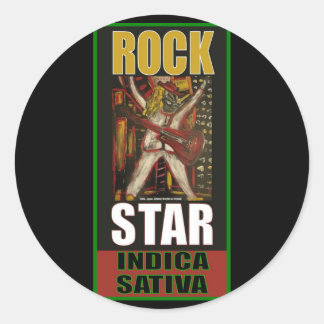 STAR INDICA SATIVA RUNDER AUFKLEBER