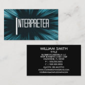 Star Interpreter Business Card Visitenkarte (Vorne/Hinten)