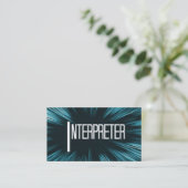 Star Interpreter Business Card Visitenkarte (Stehend Vorderseite)