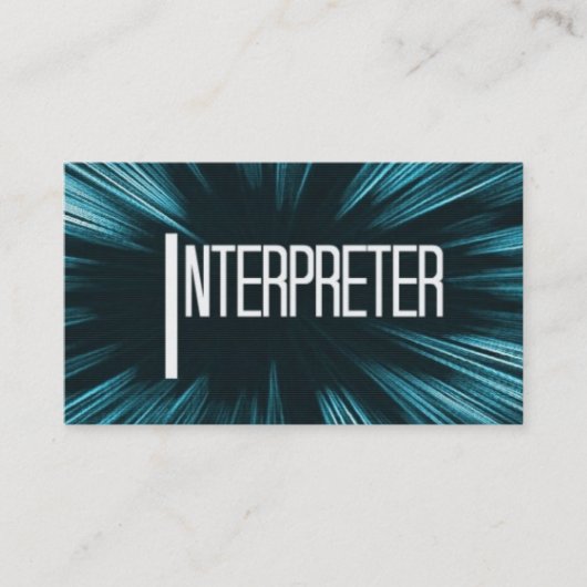 Star Interpreter Business Card Visitenkarte (Vorderseite)