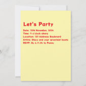 Star Invite Einladung (Rückseite)