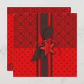 Star ist Geboren Red Baby Dusche Einladung Platz (Vorne/Hinten)