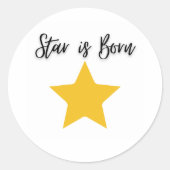 Star ist Geborener Sticker (Vorderseite)