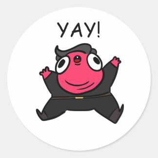 Star-Jump-Happy-Muppet Runder Aufkleber