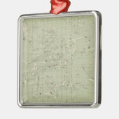 Star-Karte Silbernes Ornament (Links)
