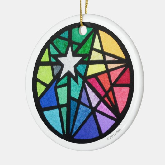 Star Keramik Ornament (Links)