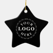 Star Keramik Ornament mit individuellem Logo und Q (Vorne)