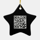 Star Keramik Ornament mit individuellem Logo und Q (Hinten)