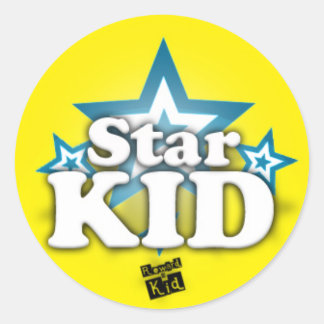 Star Kid (Set von 20 Jahren) Runder Aufkleber