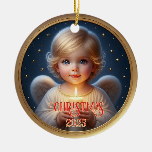 Star-Kissed Angel Child with Candle Ornament (Vorne)