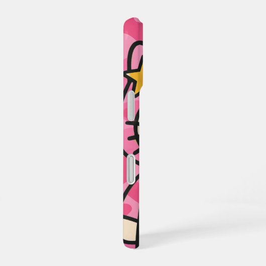 Star Kitty Phone Case – Cute Cat Character in Pink iPhone 16 Hülle (Rechte Seite)