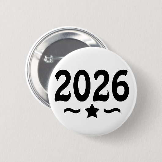 Star-Klasse des Abschlusses 2026 Button (Vorne & Hinten)