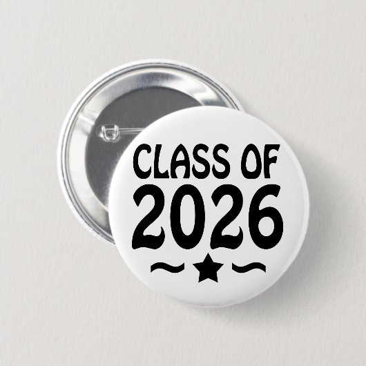 Star-Klasse des Abschlusses 2026 Button (Vorne & Hinten)