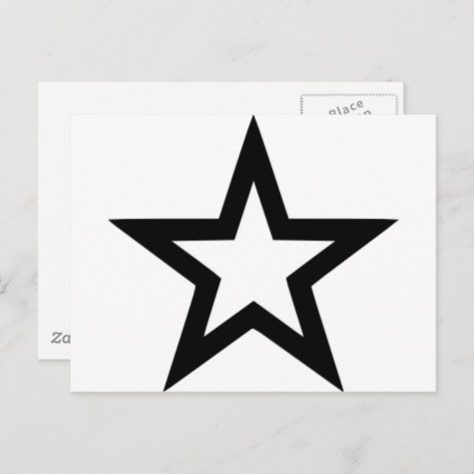 Star-Kontur Postkarte (Vorne/Hinten)