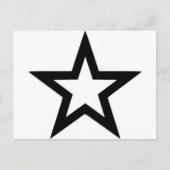 Star-Kontur Postkarte (Vorderseite)
