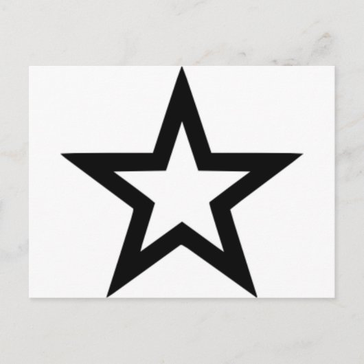 Star-Kontur Postkarte (Vorderseite)