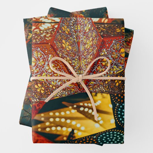 Star Lanterns Geschenkpapier Set (Beispiel)