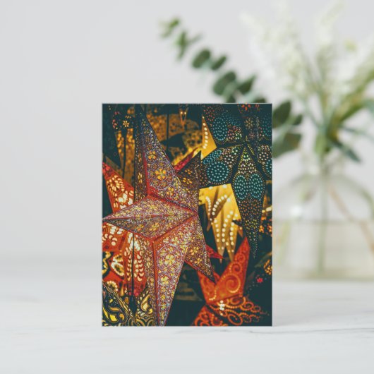 Star Lanterns Postkarte (Stehend Vorderseite)