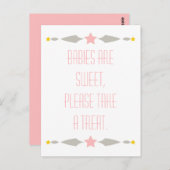 STAR-LECKEREI UND TABELLE-ZEICHEN POSTKARTE (Vorne/Hinten)