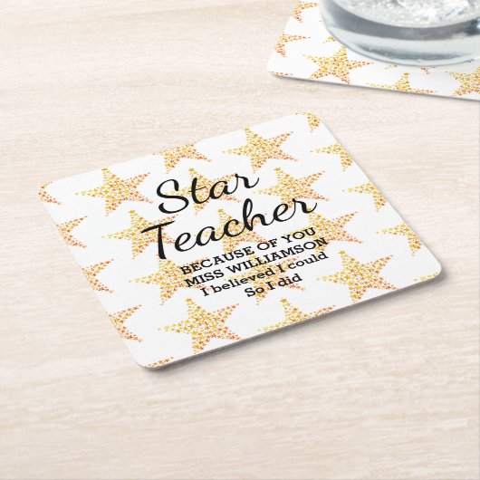 STAR LEHRERSCHULUNG wegen dir Rechteckiger Pappuntersetzer (angewinkelt)