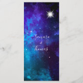 Star Light Blue Sky Wedding Menükarte (Rückseite)